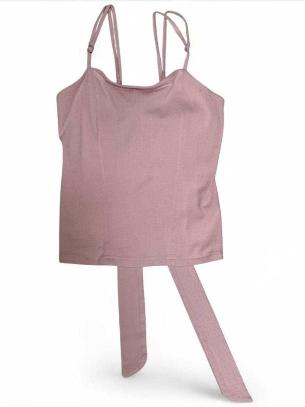 baby pink open back top